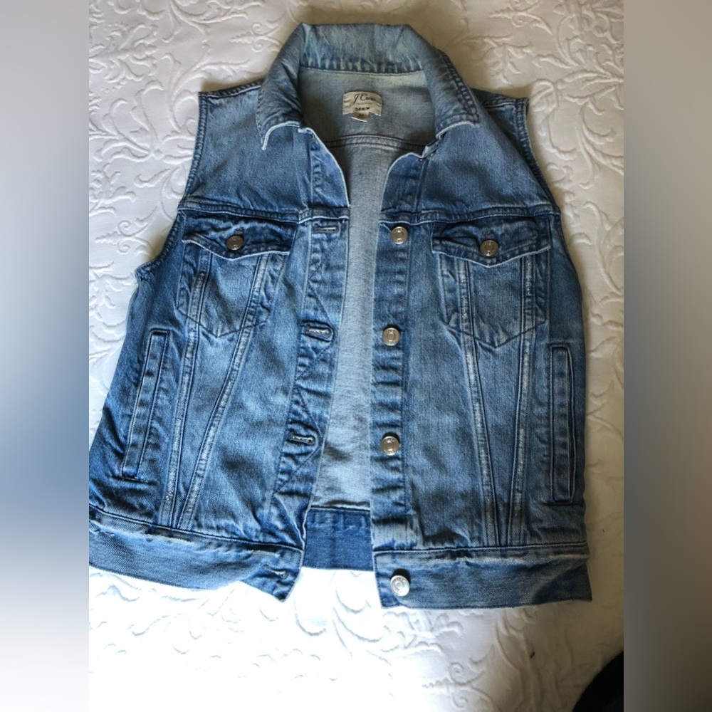 J. Crew denim vest medium wash xs